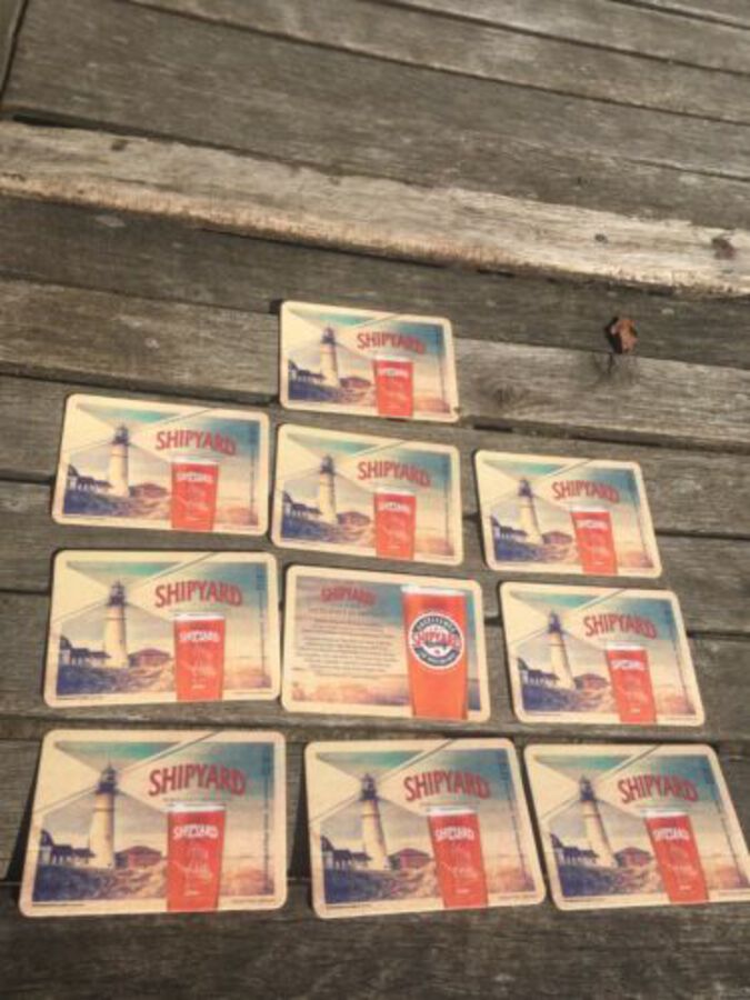 10 NEW RECENT ISSUE *SHIPYARD* Portland Maine USA BEER MATS Unused Beer Mats Pub