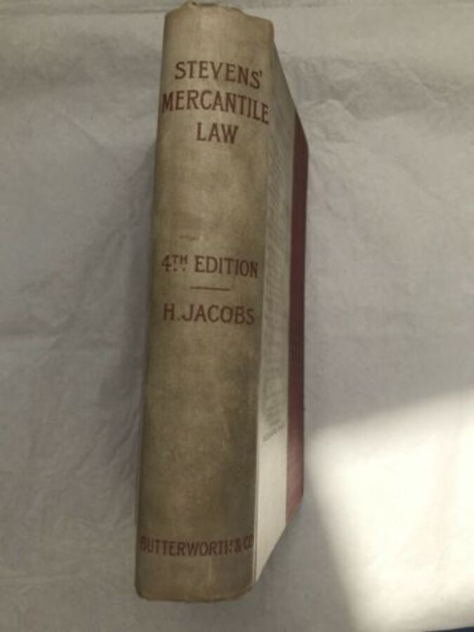 The Elements Of Mercantile Law By T.M.Stevens D.L.C Vintage Hardback Book