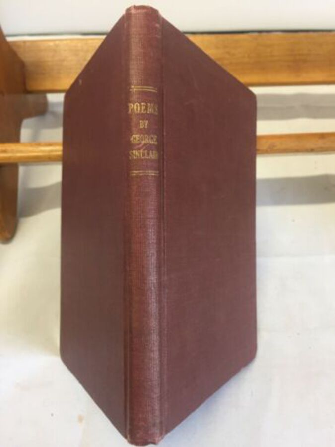 Poems By Gorge Sinclair 1915 Red Leather Book Lovely