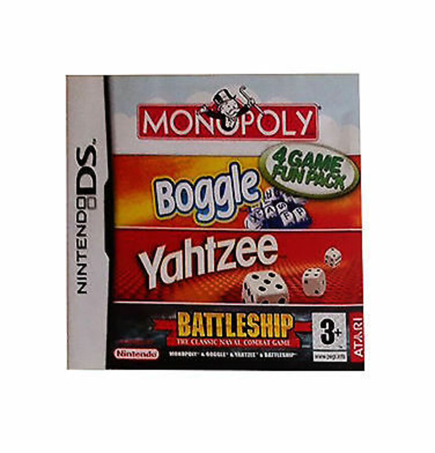 Hasbro Compilation: Monopoly/Boggle/Yahtzee/Battleships (Nintendo DS), Very Good