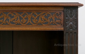 Antique Mahogany 19th Century Open Bookcase