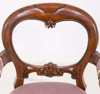Antique Pair of Victorian Style Carver Chairs