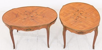 Antique A Pair of French Walnut Coffee Tables