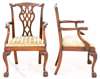 Antique Pair of Chippendale style Arm chairs