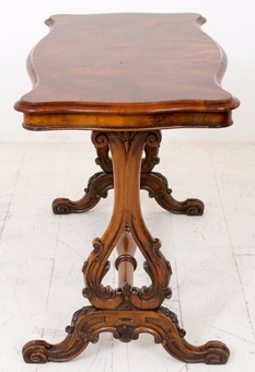 Antique Victorian Walnut Stretcher table