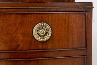 Antique Mahogany Bow 2 door Side Cabinet
