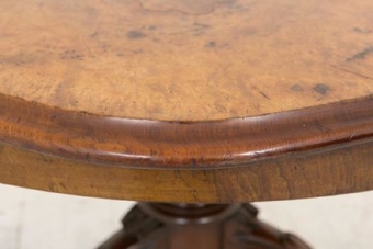 Antique Burr Walnut Shaped Centre Table