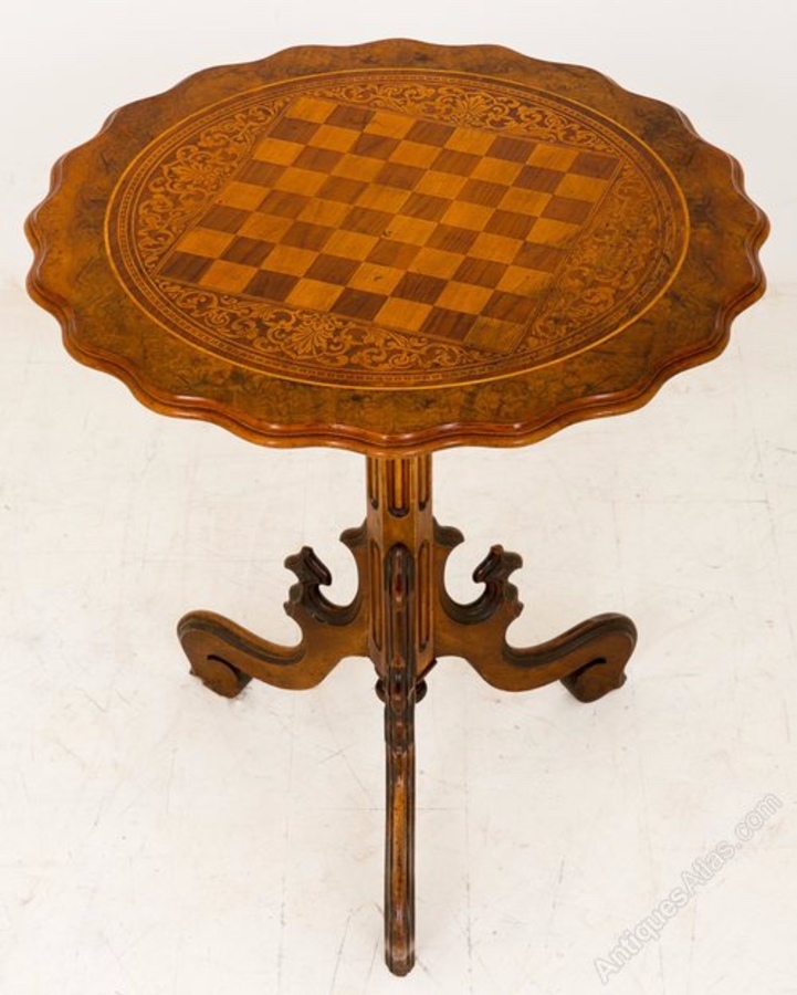 Antique Mid Victorian walnut occasional table  
