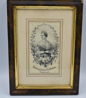 Antique Queen Victoria Silk Portrait Stevengraph I862