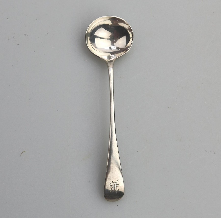 antique silver plate salt spoon