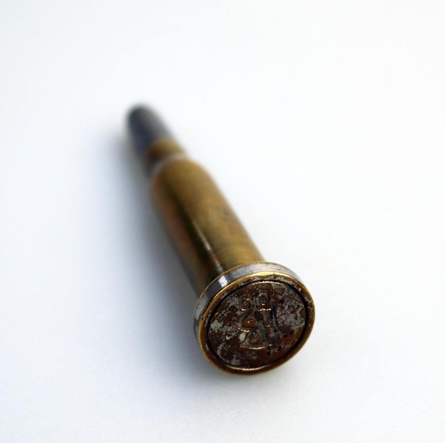 Antique Writing : A novelty Trench WW1 Art Desk Wax Seal with matrix C.1914-18