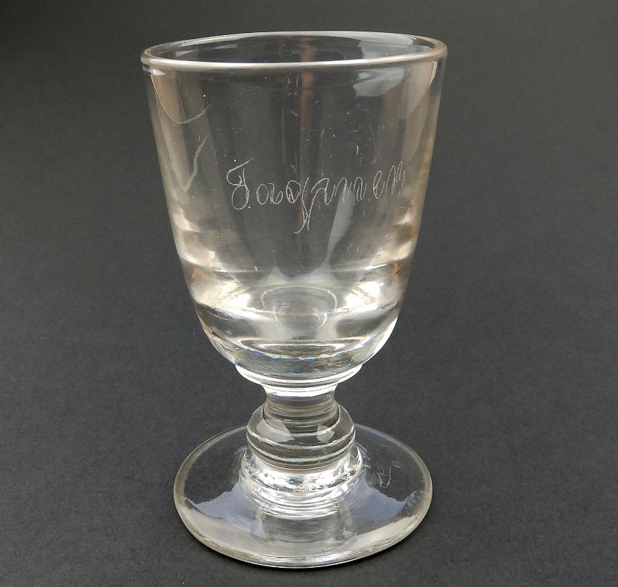 Victorian Antique : A very heavy and large Ale Glass / Rummer Jagameir? C.19th