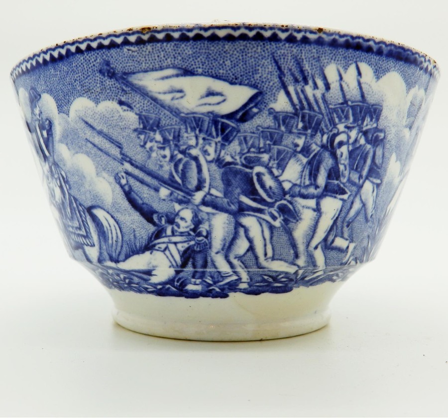 An extremely rare pottery Napoleon propaganda B&W Commemorative Bowl C.19thC