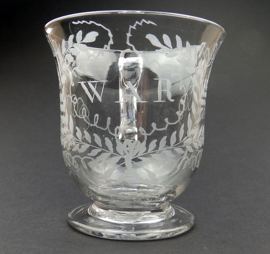 Antique An Extremely Rare Antique Glass War Commemorative