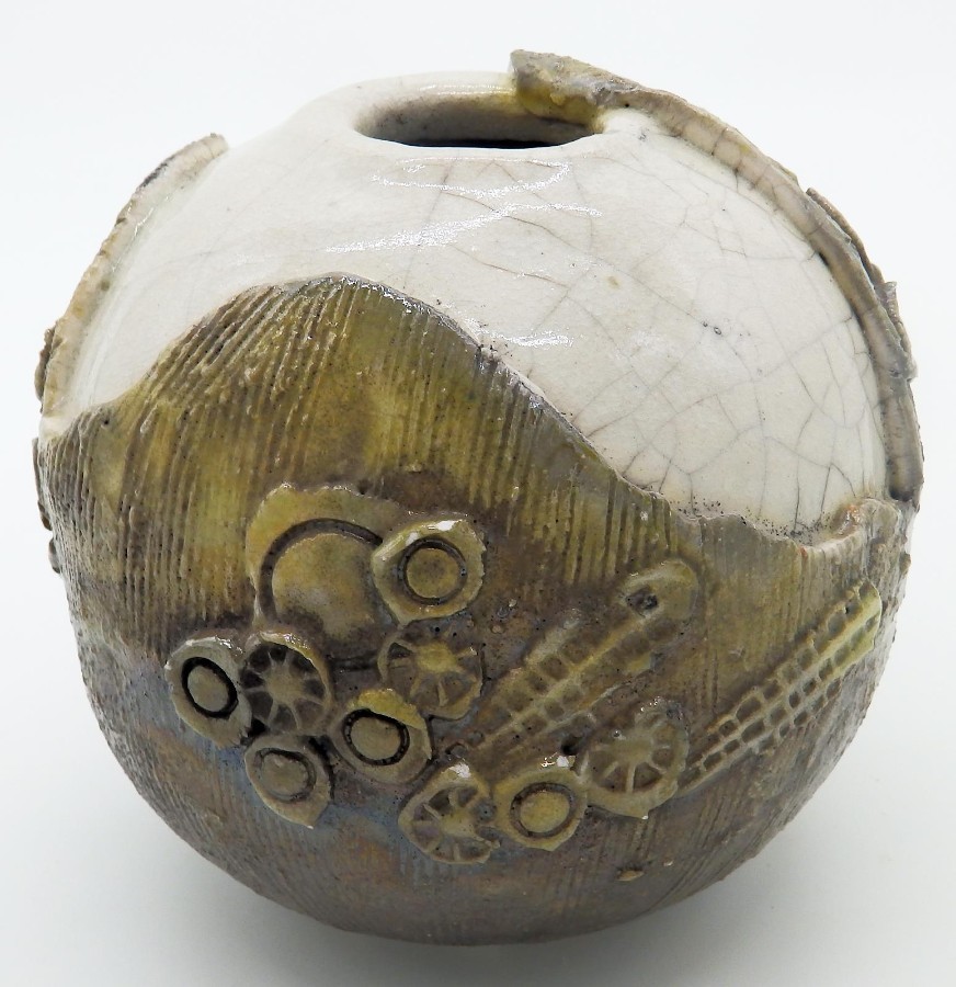 Vassos Demetr Contemporary Studio Pottery interesting lustre Sphere Vase