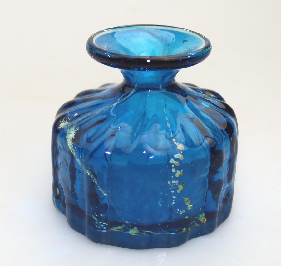 Art Glass : An early Maltese Mdina sea & sand Jar - circa 1968