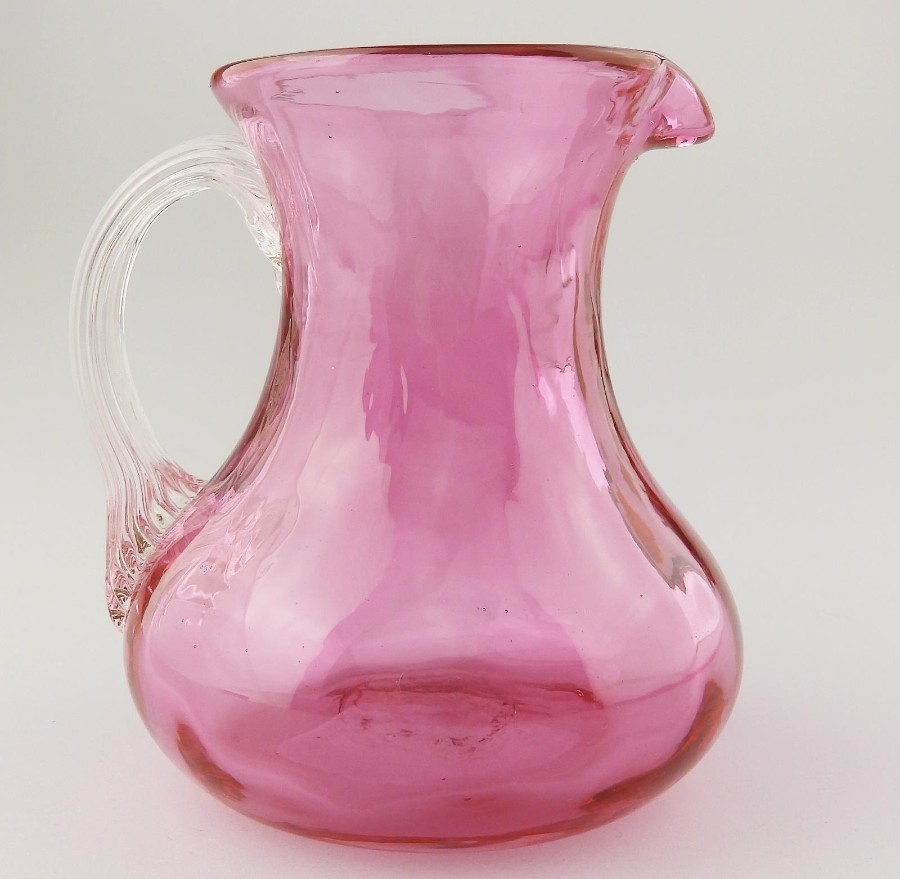 Antique English Cranberry Glass a good Victorian Jug No.4 - C.19thC