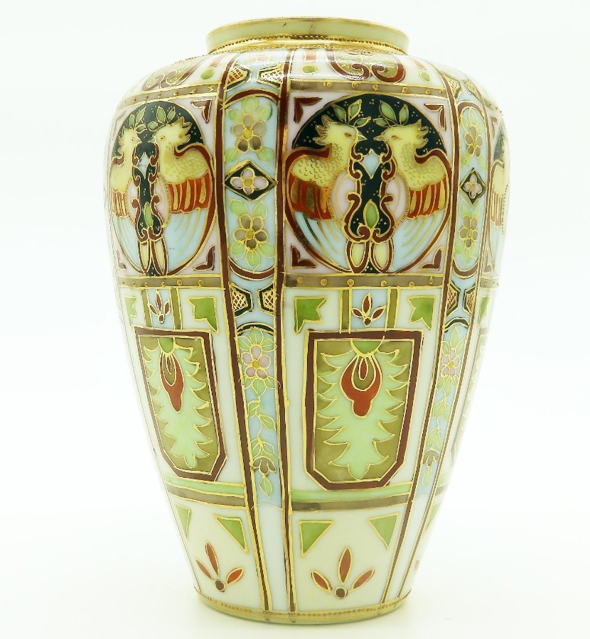 Antique Liberty & Co a rare wonderful Nippon Art Deco hand painted Vase 1 C.1920