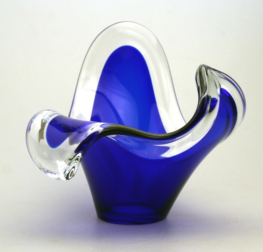 Retro Contemporary Art Glass Freeform Vase C.20thC