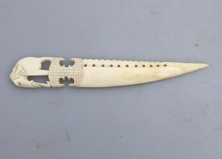 An antique Art Deco carved bone elephant Paper Knife C.early 20th century