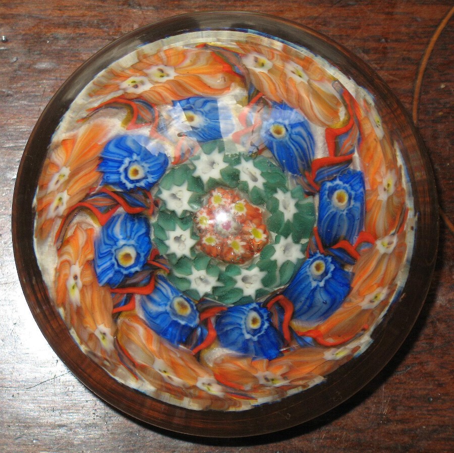 A good vintage Paperweight multi coloured millefiori cane 2. C.20thC