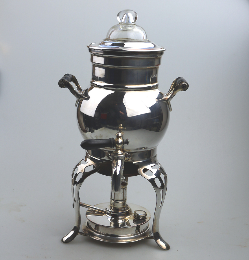 A vintage silver plate Samovar Coffee Pot C.20thC