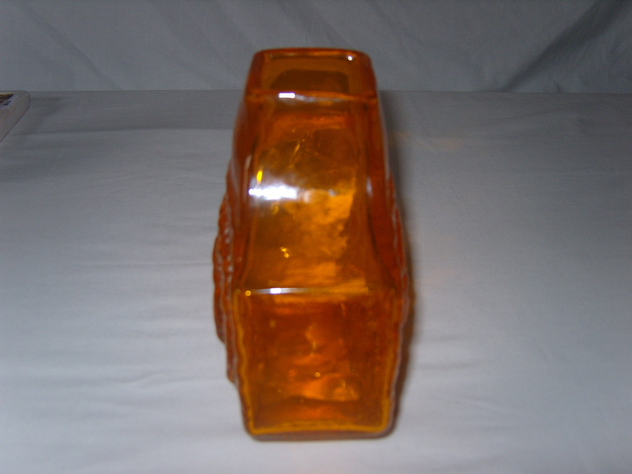 Antique  Whitefriars Tangerine TV Vase (157)