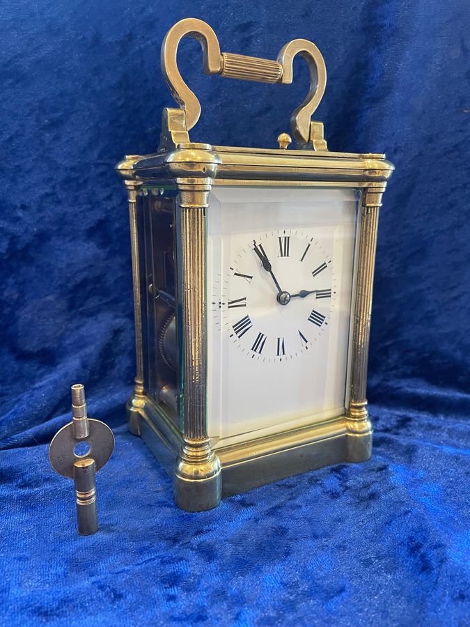 CIRCA 1900, 8 DAY REPEATER CARRIAGE CLOCK IN G.W.O.