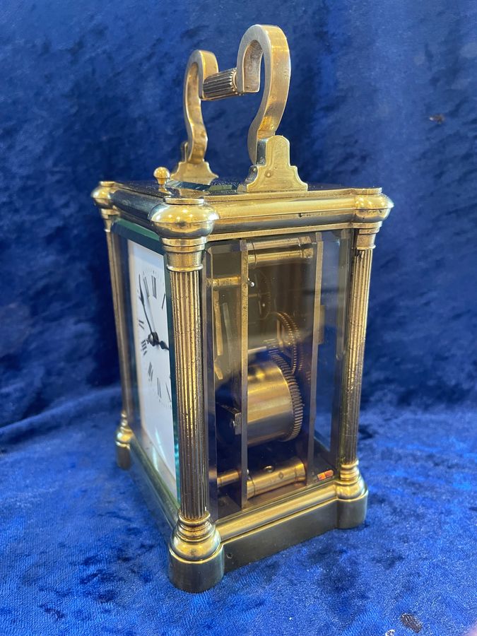 Antique CIRCA 1900, 8 DAY REPEATER CARRIAGE CLOCK IN G.W.O.