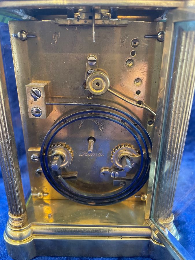 Antique CIRCA 1900, 8 DAY REPEATER CARRIAGE CLOCK IN G.W.O.