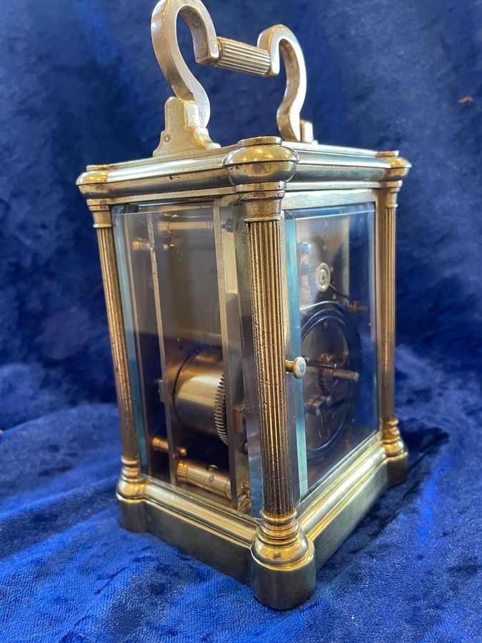 Antique CIRCA 1900, 8 DAY REPEATER CARRIAGE CLOCK IN G.W.O.