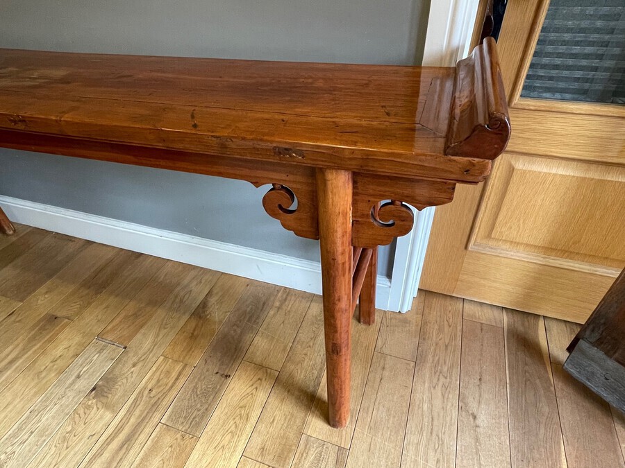 Antique Chinese Elm Console Altar Table