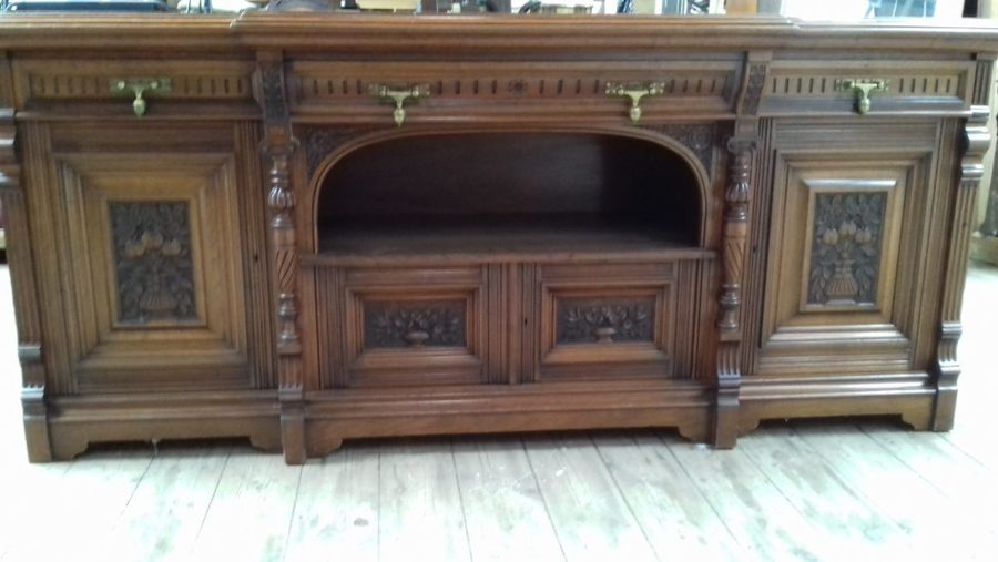 SOLD Victorian Carved Mahogany Sideboard