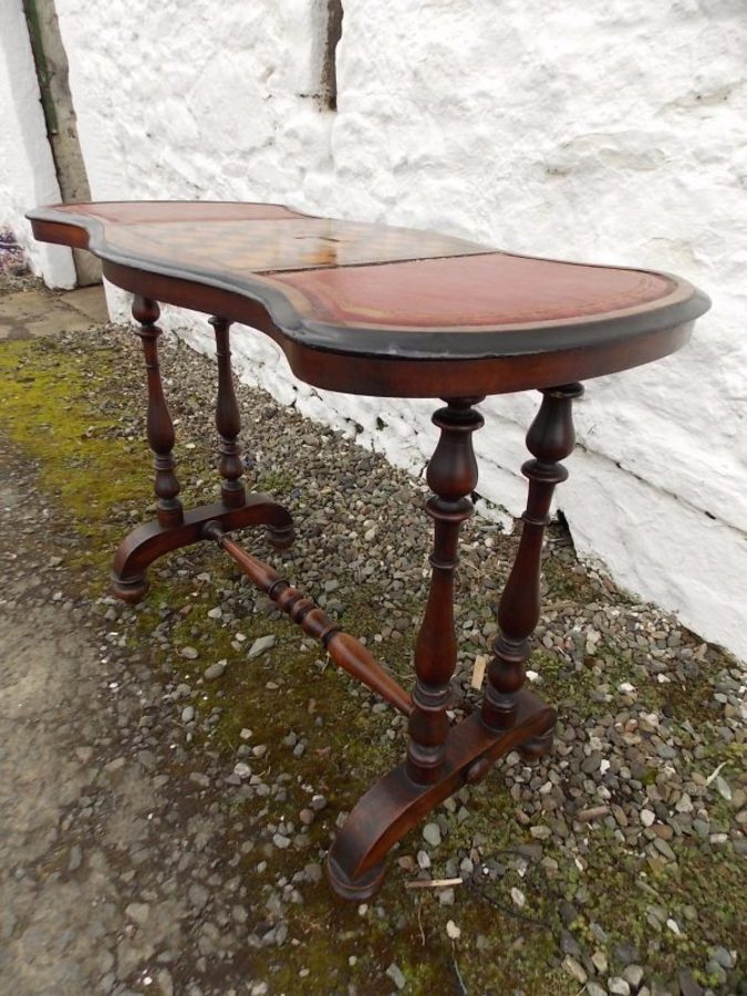 Victorian occasional chess stretcher table