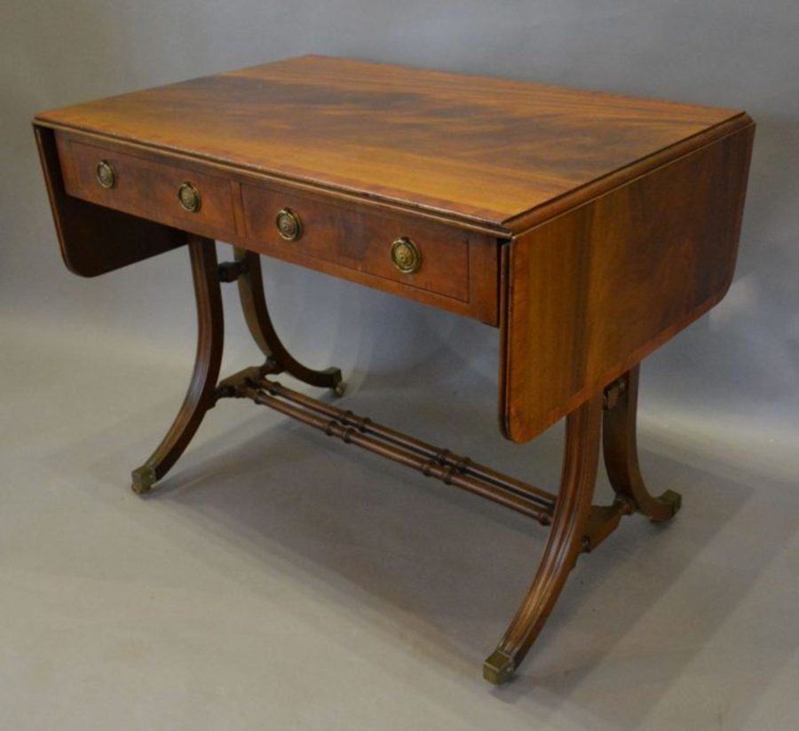 Antique Georgian styled mahogany sofa table | ANTIQUES.CO.UK