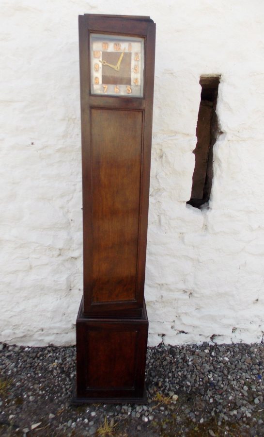 Art Deco Grandmother Clock (Alloy &amp; Copper Face)