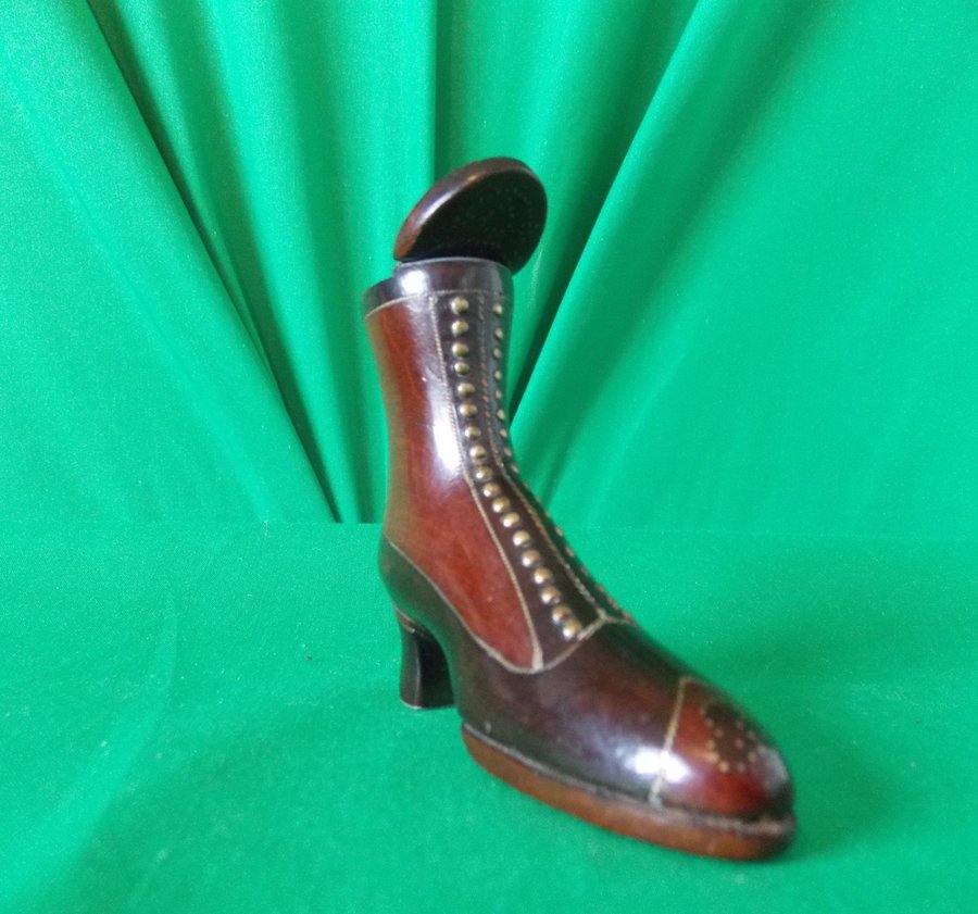 SOLD Rare superb top quality Victorian wooden ladys boot