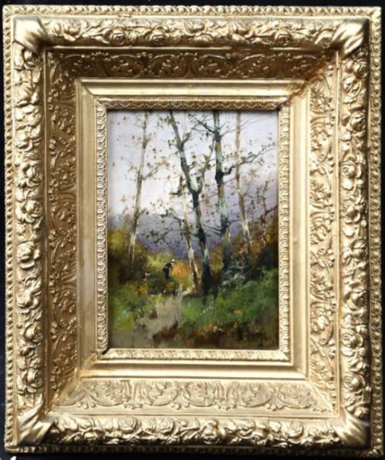 Eugene Galien Laloue (1854-1941) Oil on Board (PAIR)