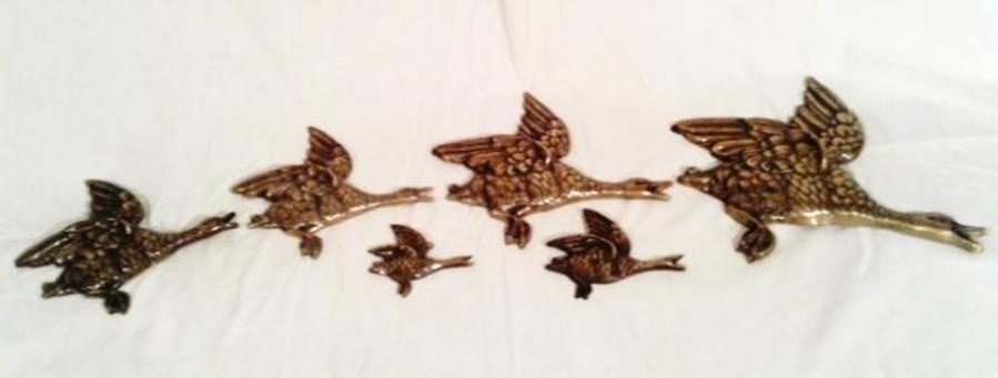 Victorian brass flying ducks.