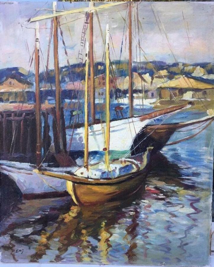 Emile A Gruppe. American Impressionist Oil painting.