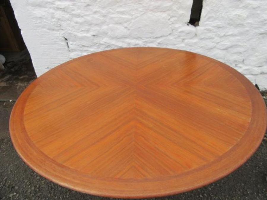20th cent modernist teak and rosewood centre table