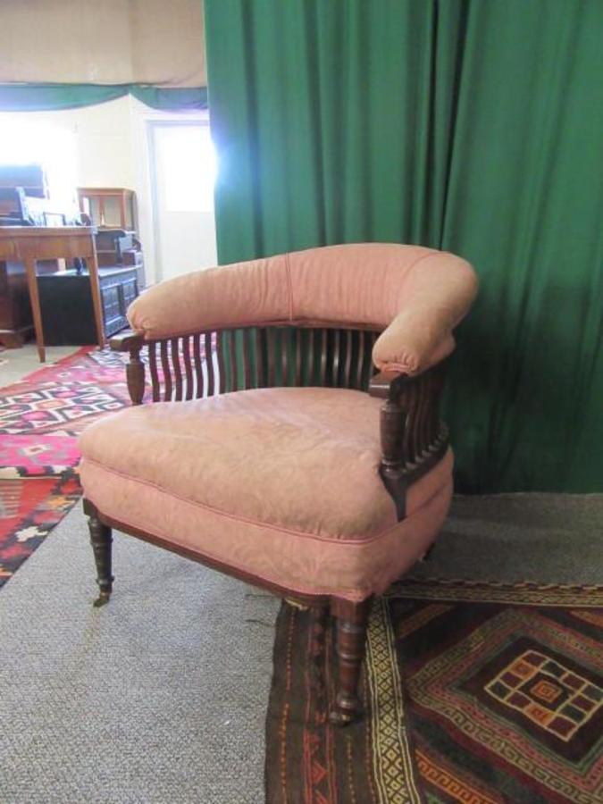 SOLD Victorian mahogany tub chair