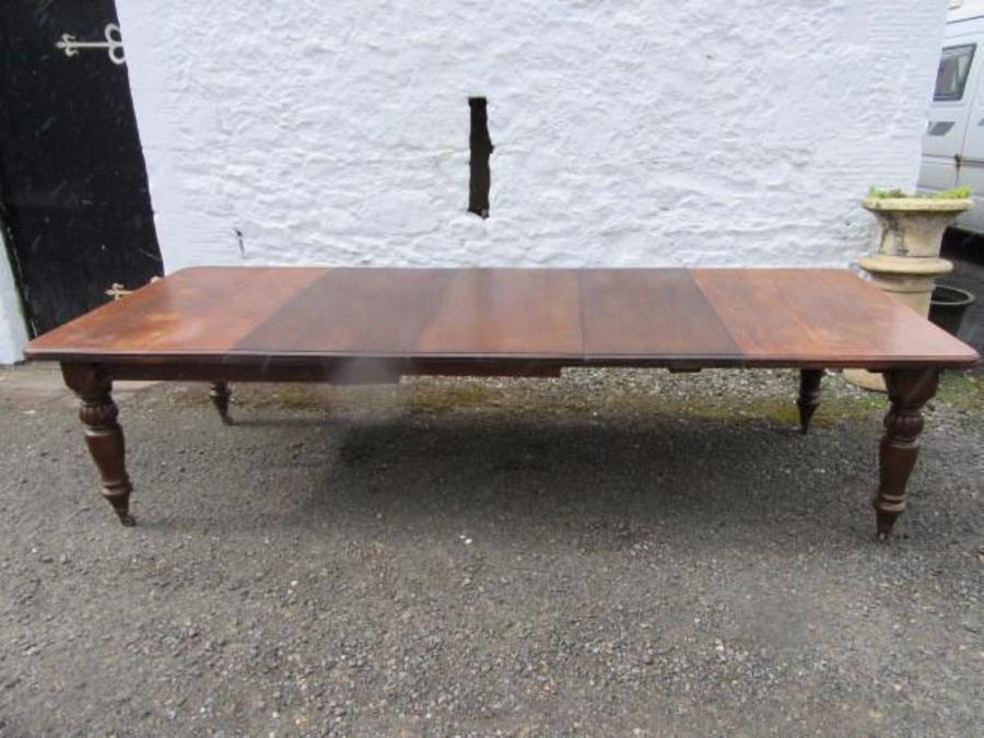 Victorian oak windout dining table