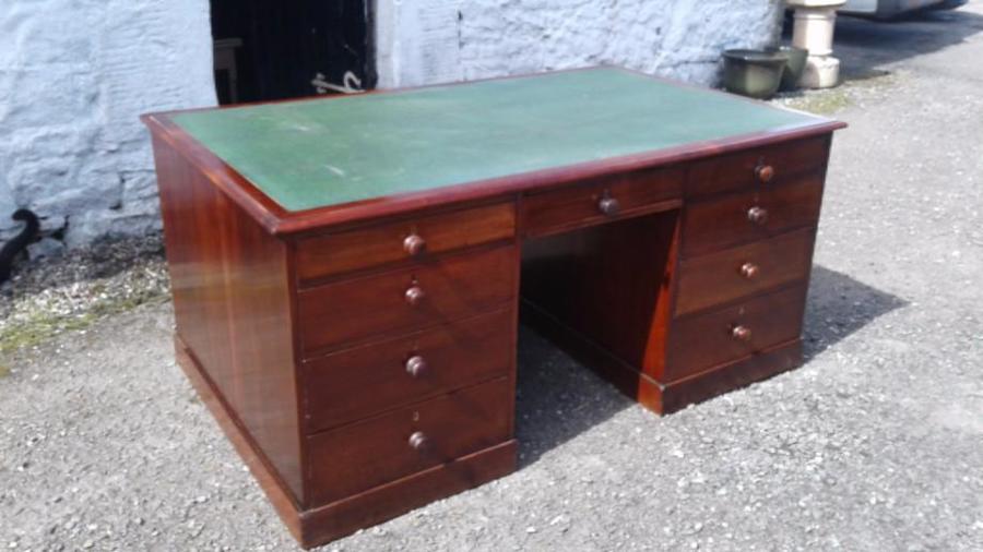 SOLD Georgian Mahogany Partners Desk