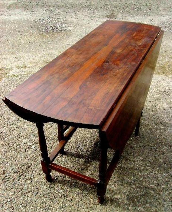 Large Victorian rosewood gateleg table