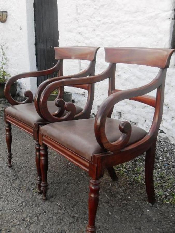 SOLD Set of 4 Early Victorian dining chairs