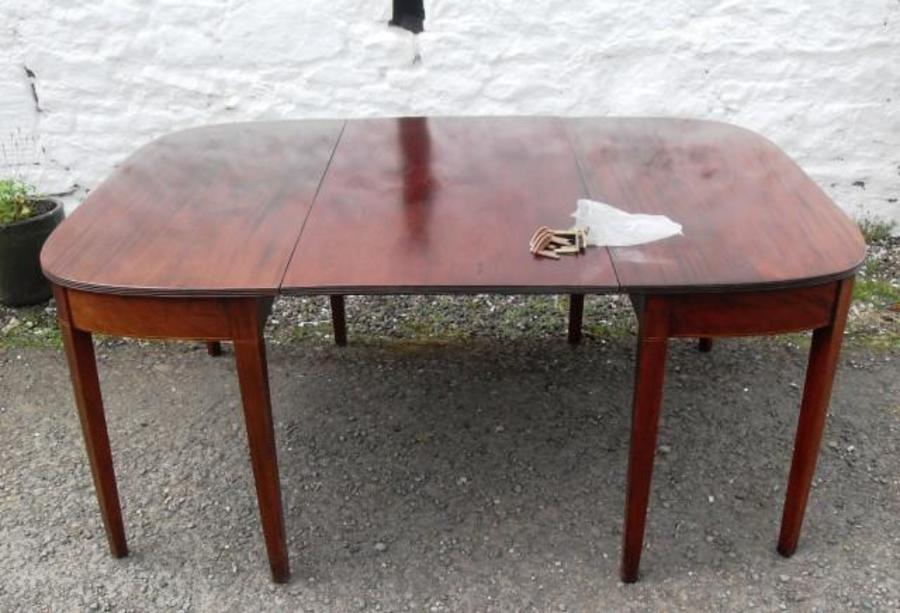 SOLD Georgian double D end dining table