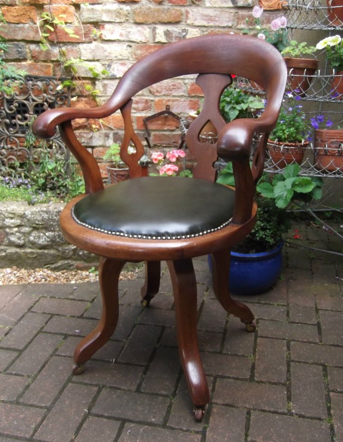 SOLD Victorian Mahogany swivel chair