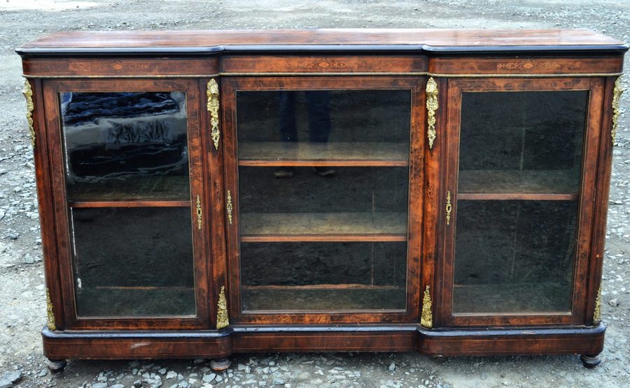 A Victorian Burr walnut Credenza