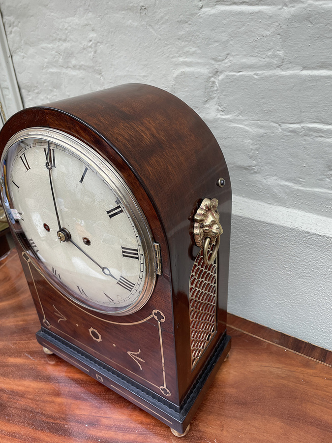 Antique Twin Fusee English Antique Bracket Clock